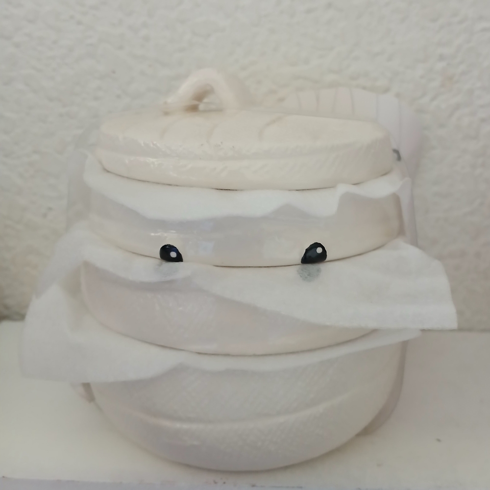 White Ceramic Mummy Measuring Cups